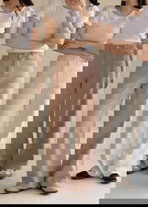 Poimond Cotton Wide Fit Pocket Pants