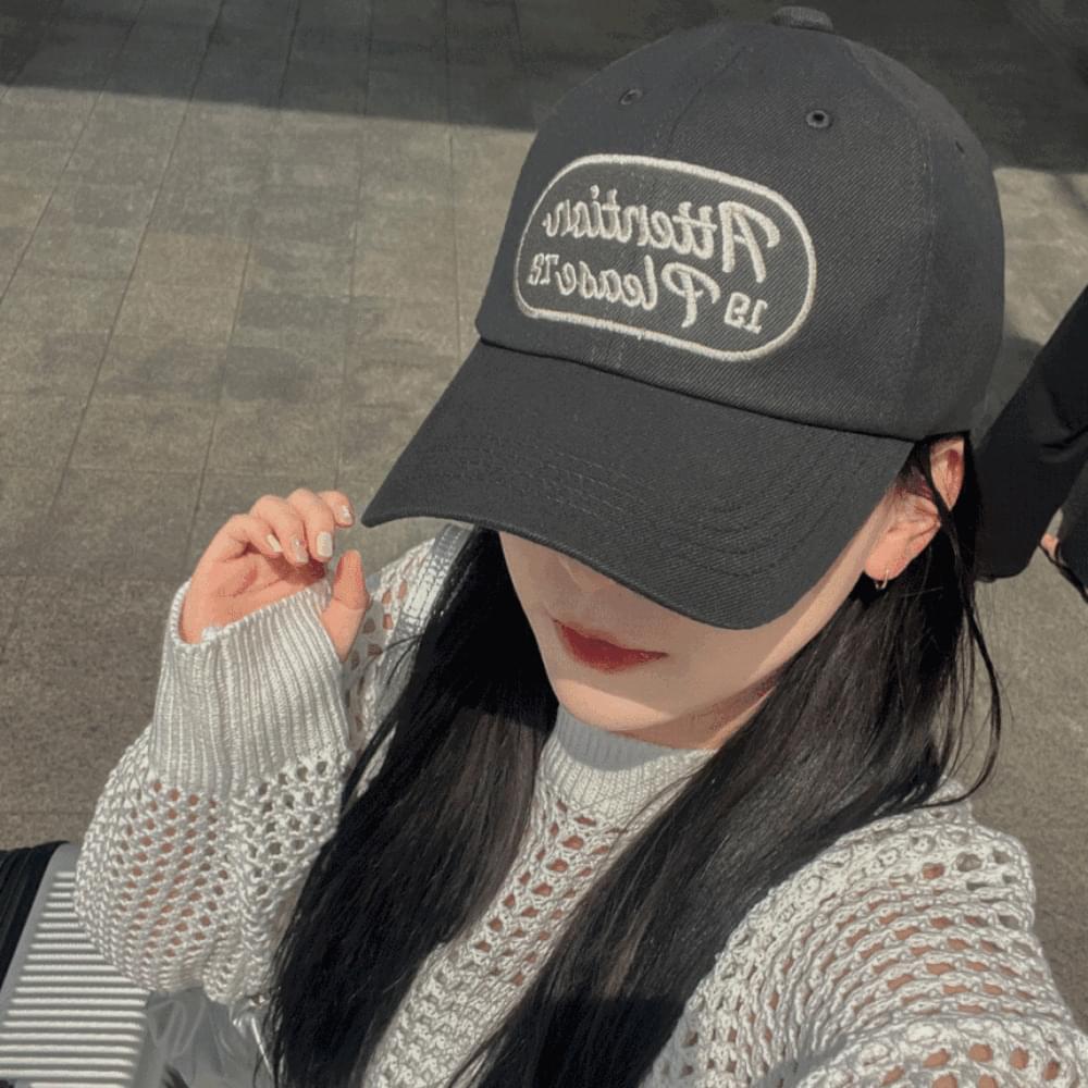 Retro summer daily bare face essential item small fit celebrity fit ball cap English embroidery vintage lettering unisex cotton cap 4col