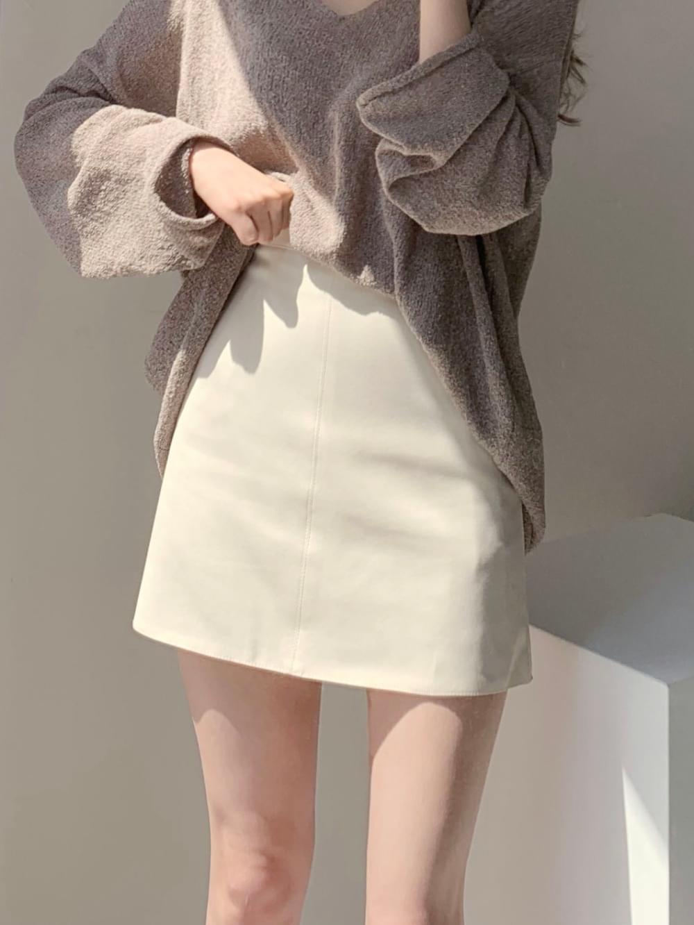 Spandex A-line daily mini skirt cherry blossom look flower play look spring 12col