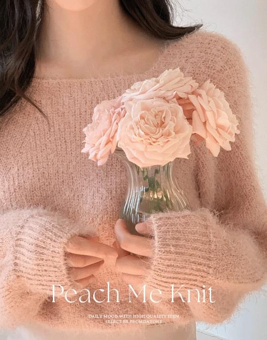 Peachy Pine Needle Fur Knitwear