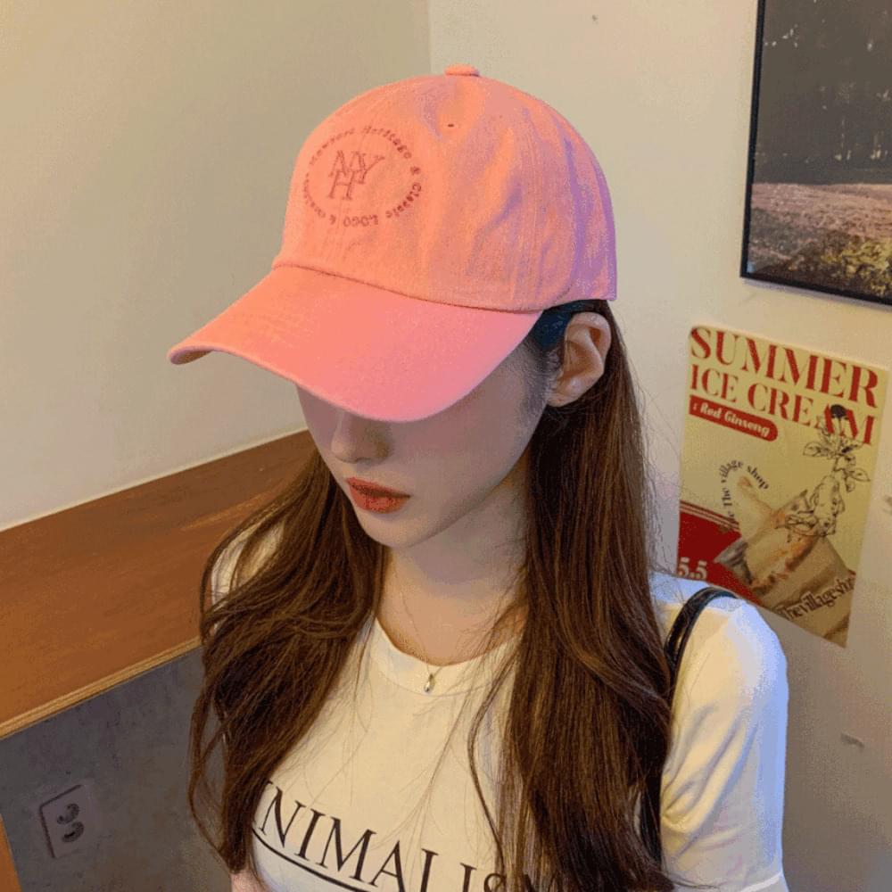 Essential item for bare face, celebrity fit ball cap, English embroidery lettering, unisex vintage cotton cap, 3col