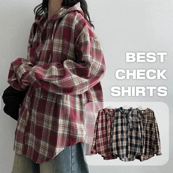 Cumulative 20,000 pieces guaranteed fit Recibintage Check Hoodie Shirt