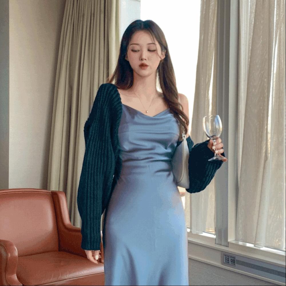 Hachi Loose-fit cropped bolero Knitwear cardigan shawl cardigan spring inter-season kkuanku daily outerwear 6 colors