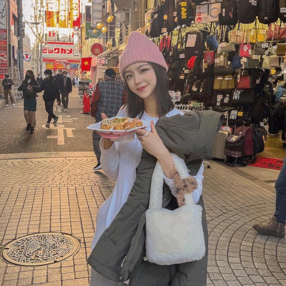 All Day Soft Daily Angora Ribbed Knitwear Beanie Pastel Fur Surgery Winter Fur Hat Domestic Unique Hip