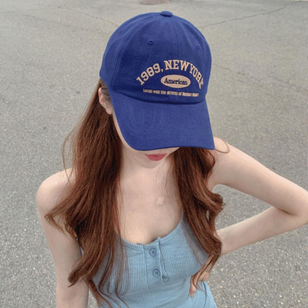 'Small face' celebrity fit vivid ball cap embroidery lettering alphabet hat unisex vintage cotton cap 5col