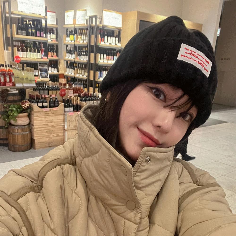 Ribbed Knitwear Alpaca Color Short Beanie Patch English Label Fur Hat Winter Cold Protection Hat Unisex Cold Protection Item Cold Protection Item Daily Casual