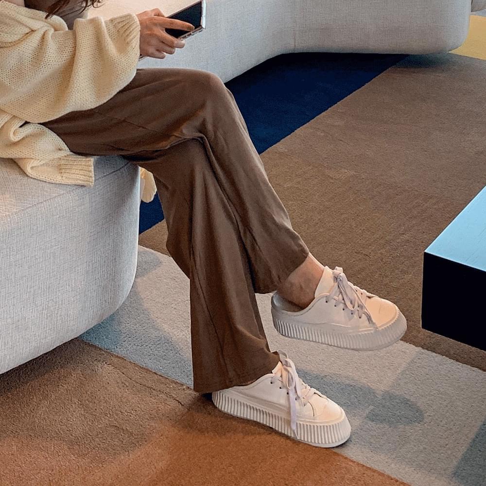 Fluffy Kwan-kun Tong-gook Mule Height-increasing Sneakers Sneakers Bloafers Slippers Black White Spring Intermediate Season 6size