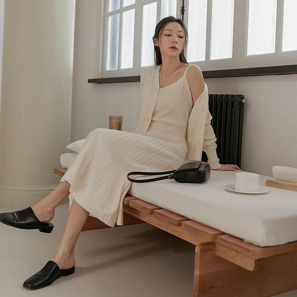 Serel knit cardigan &amp; sleeveless dress set