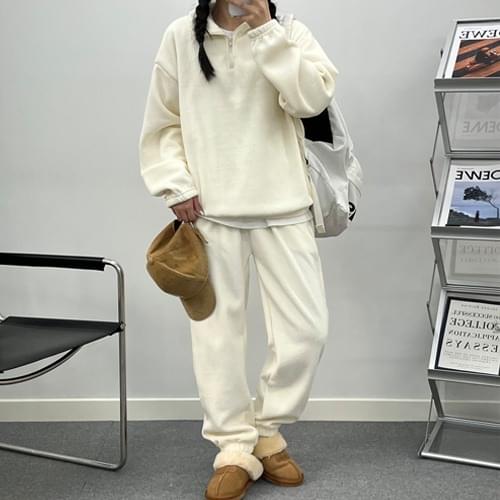 Belly Half Zip Jogger Top and Bottom Set