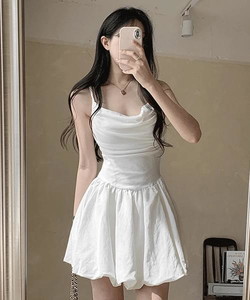 Monroe Drape Balloon Mini Dress