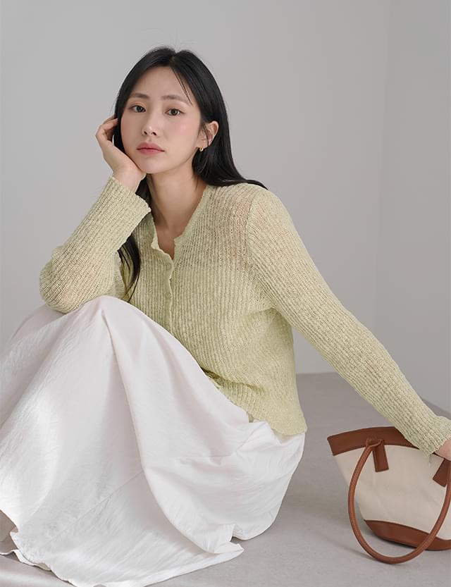 샤느 슬럽 니트 가디건 80933