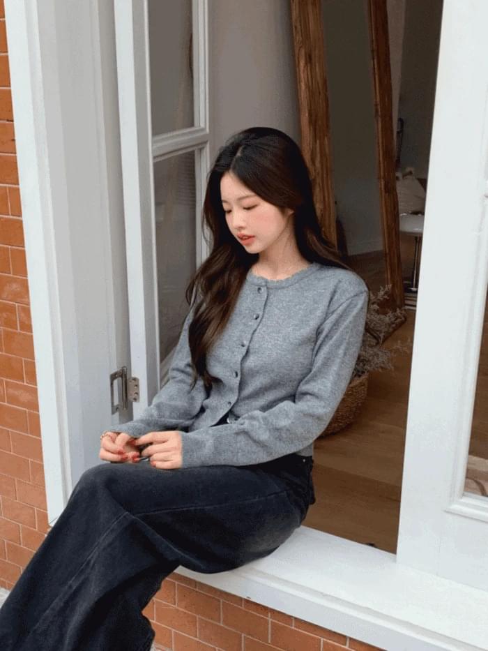 Miu Cashmere Wave Knitwear Cardigan