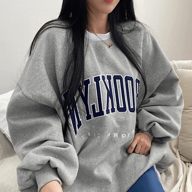 44~88 Balloon-shaped Brooklyn Overfit Man Sweatshirt 4 Colors