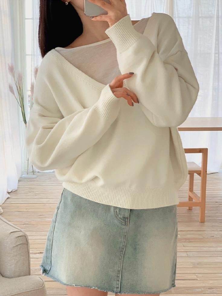 Kerniel V-neck V-Neck Loose-fit knitwear 