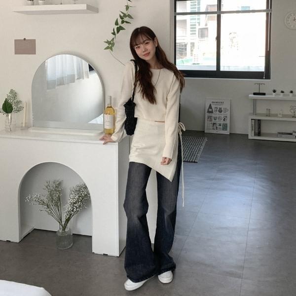 러브랑 랩스커트 니트세트