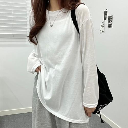 All day overfit slit short sleeve tee