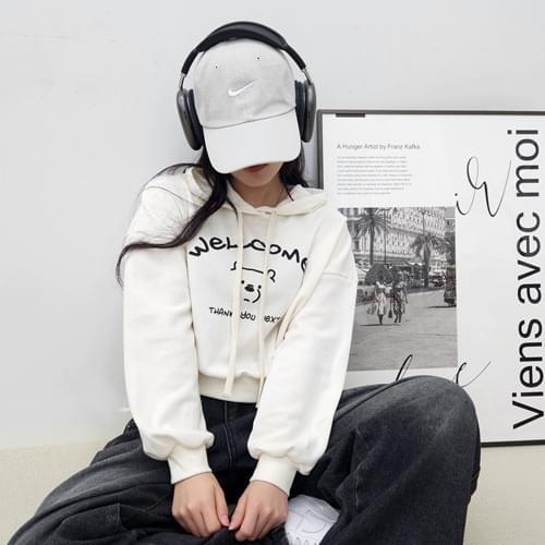 Welcome Crop Hoodie