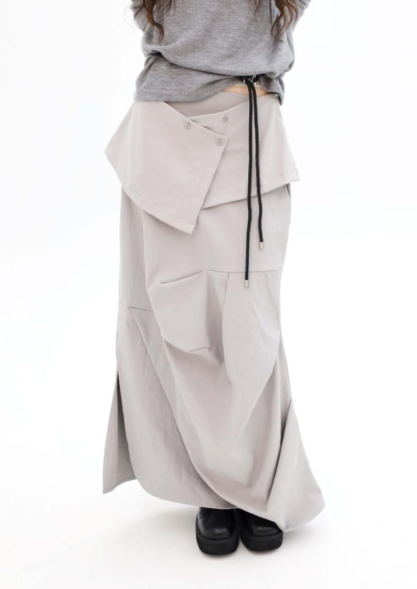 Dart Wrap Maxi Skirt
