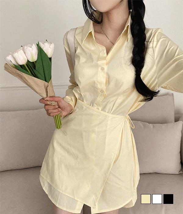 Lotz Lab Shirt Collar Mini Dress
