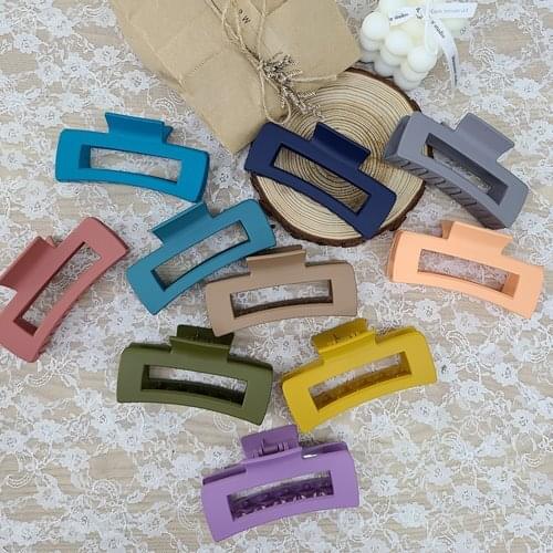 Matte square hair clip pin 配饰