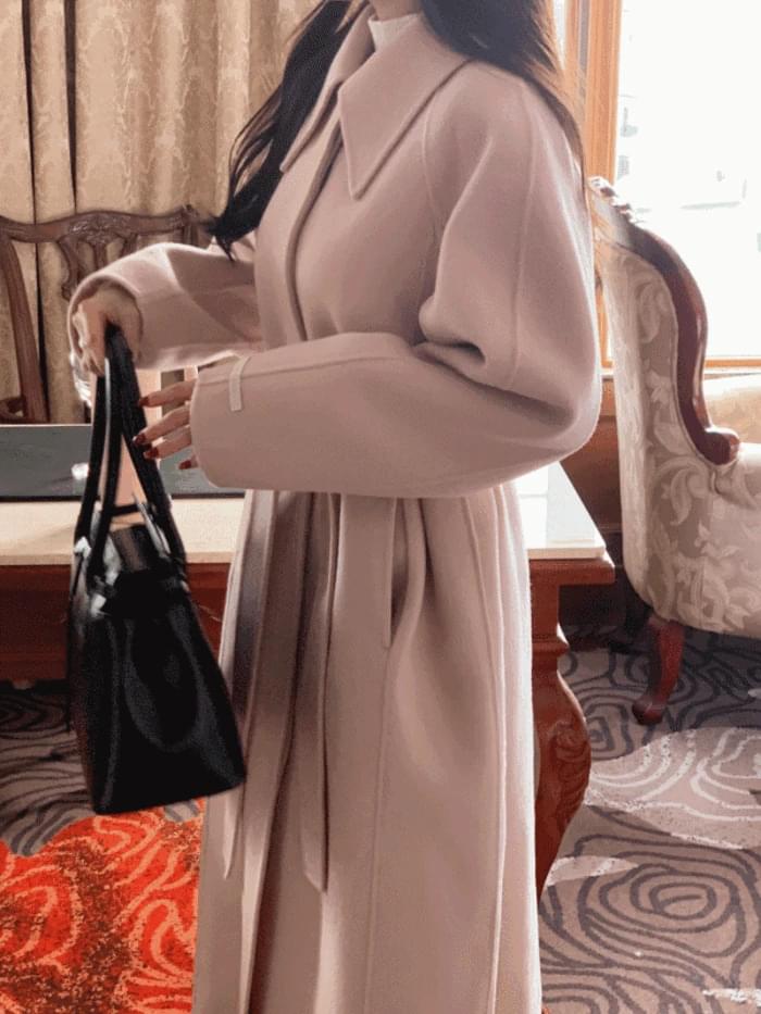 メロハンドメイドローブシングルロングコート（3color）