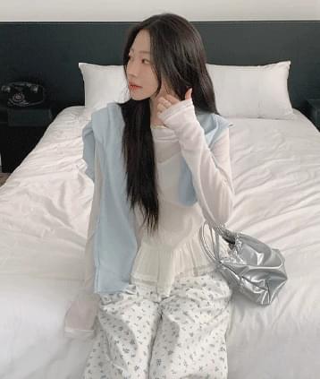 설레임t (시스루쉬폰블라우스느낌,레이어드t,캉캉t,프릴t)