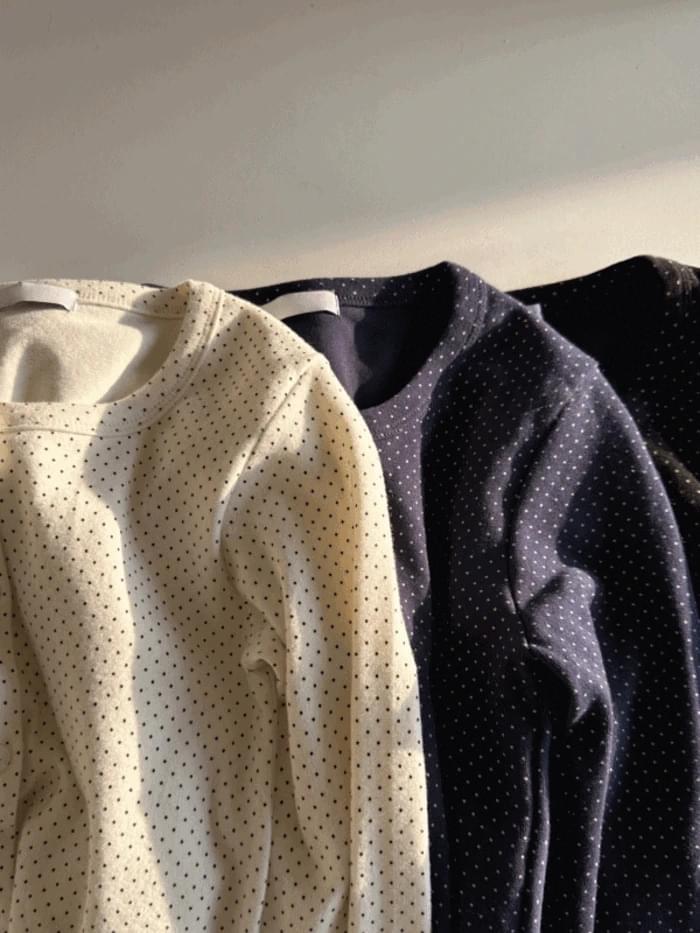 Dot Spandex Crop Cardigan (3 colors)