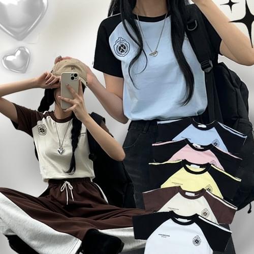 Joy Nagrang color blocking short sleeve t-shirt