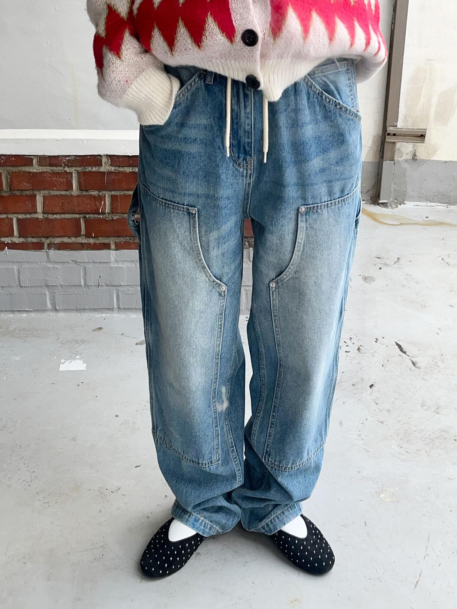 51 Split string over denim