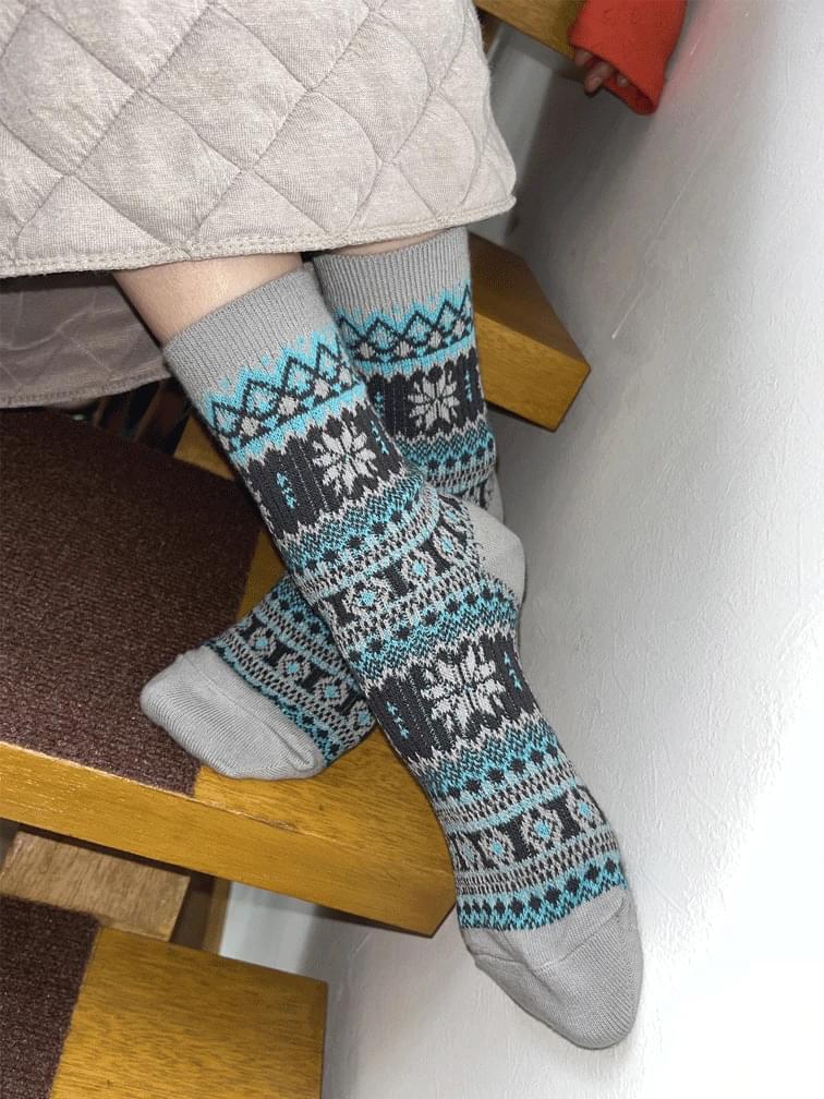Snowflake Nordic Socks