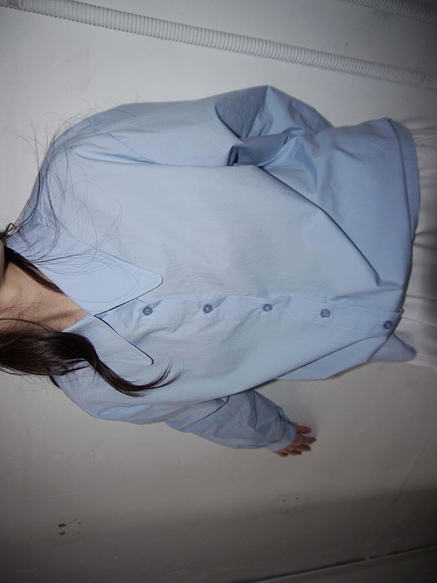 Petite collar cotton shirt