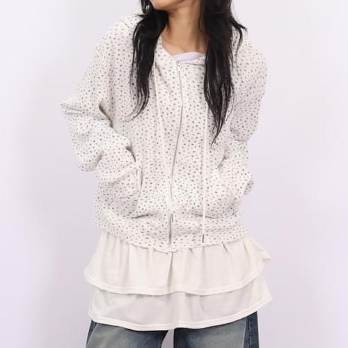 Flower Hooded Zip-Up ZI001 (Ships Today)