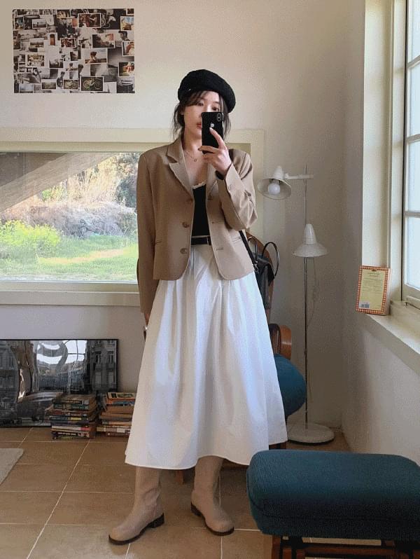 Pie semi-crop jacket