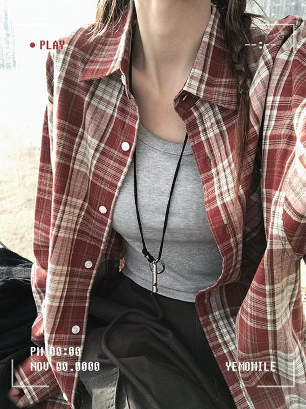 Lavender Check Pocket Shirt