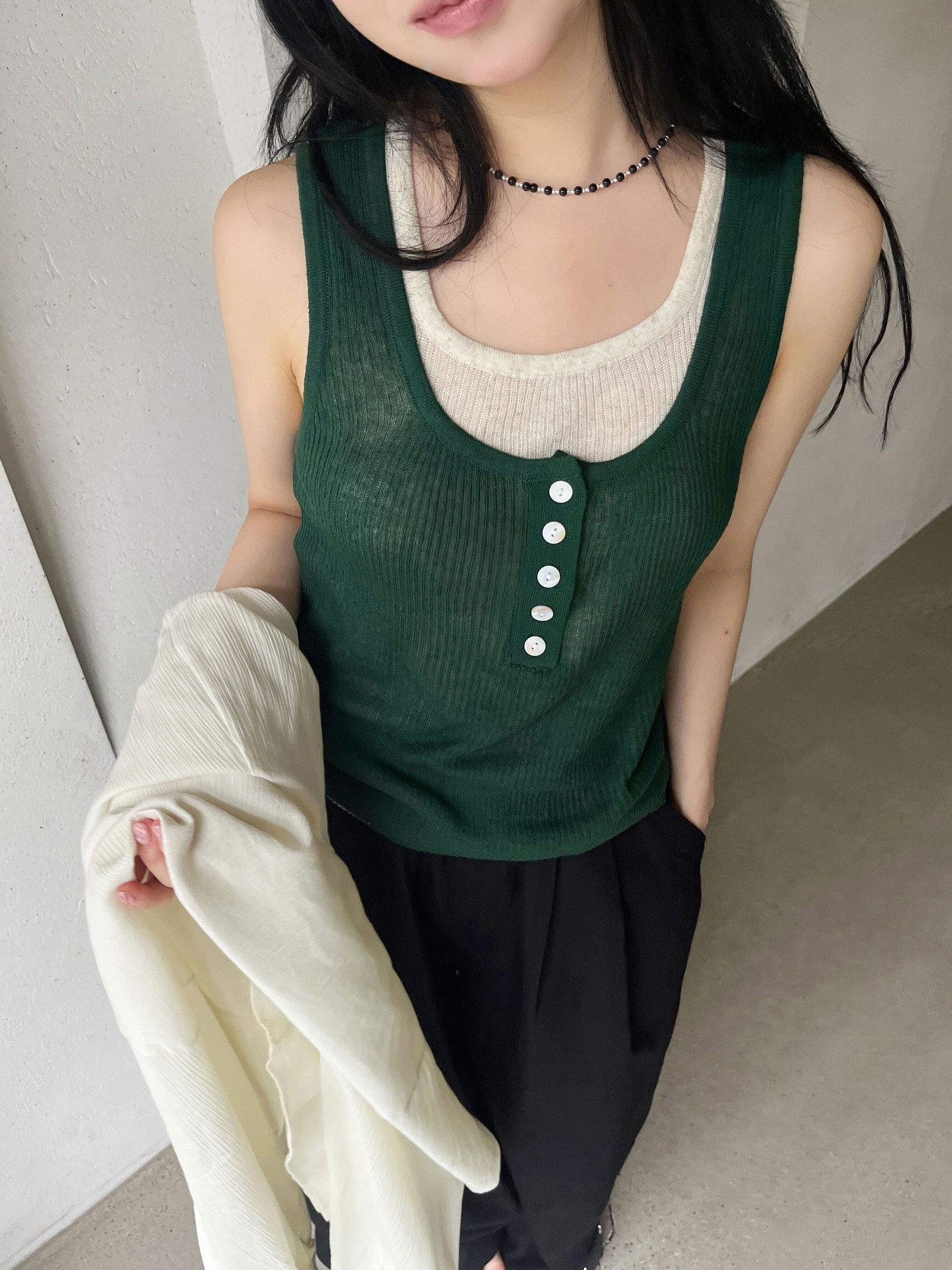 Turkish Color Knitwear Sleeveless  无袖