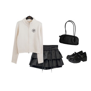Ootd,Longsleeve,Skirt,codicontest,spring,cute 코디