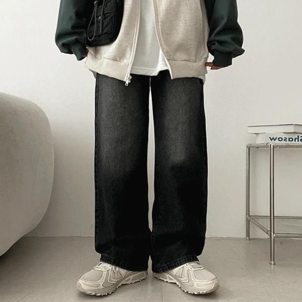 Cumulative 5,000 reviews guaranteed lower body cover Roney Faded side waist banding denim wide pants