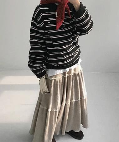 Handel Velour Lace Cancan Long Skirt