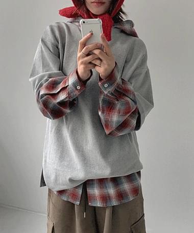 Beerkin Overfit Peach Fleece Fleece-lined Short Sleeve T-Shirt