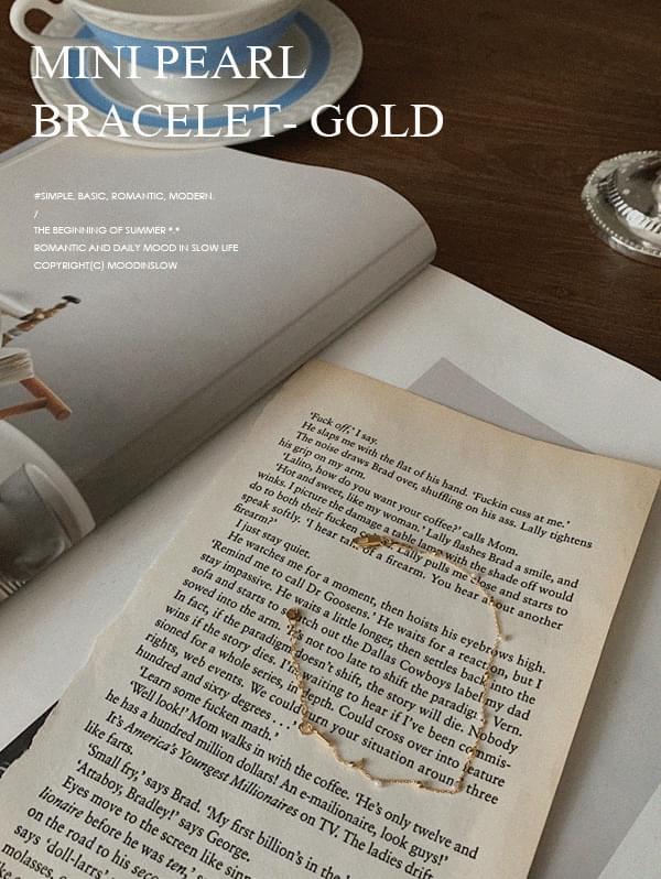 Mini pearl bracelet - gold