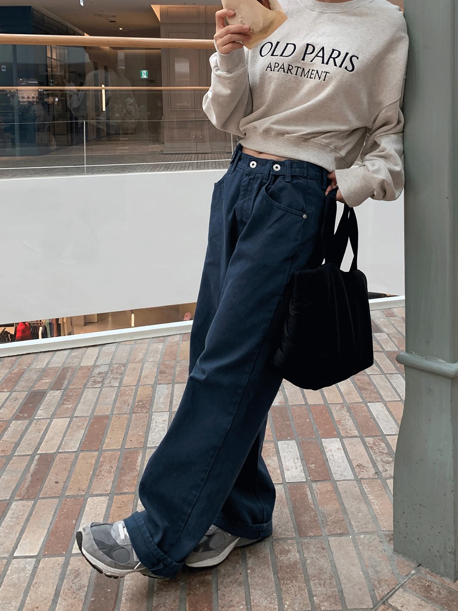 autumn dyeing button pants