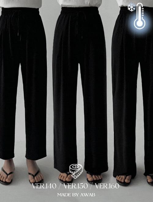 Cool pin tuck wide banding pants - short women/select length/1 color