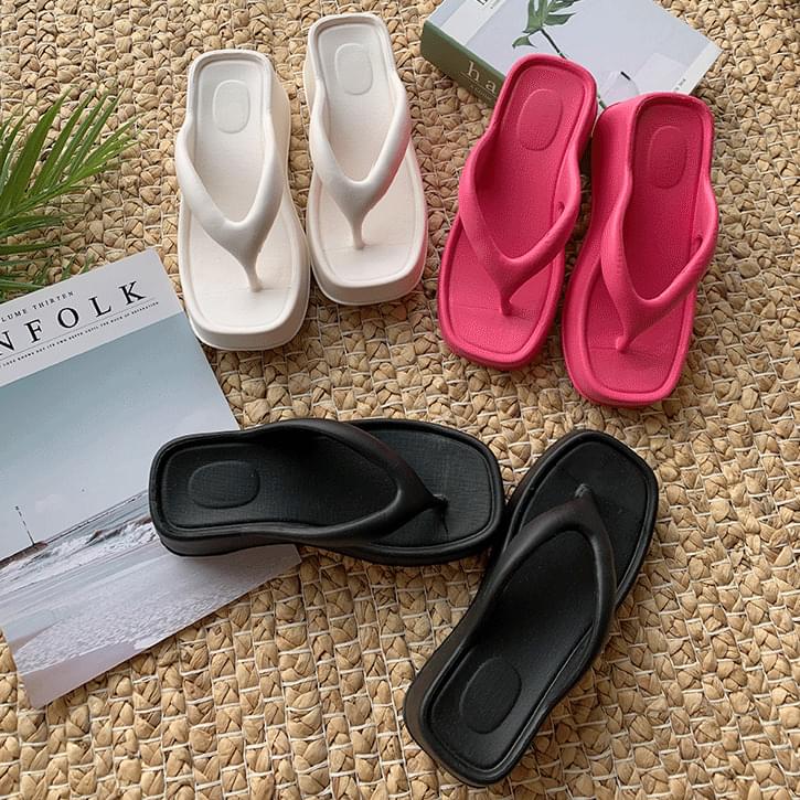 Height high heel cushioning flip flops 涼鞋