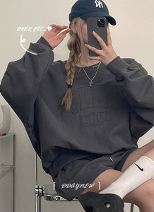 ピグメント1987オーバーフィットスウェットシャツ+ショートパンツトレーニングガンリーセット3color