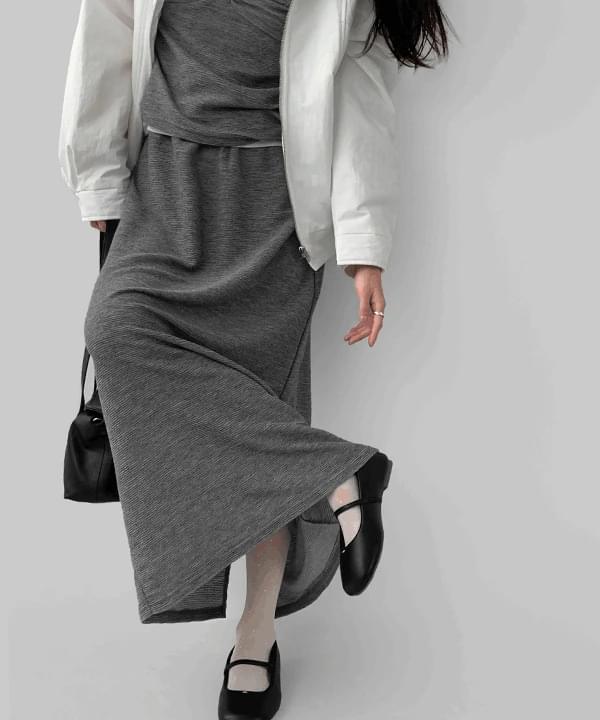 Maroel Knitwear Long Skirt