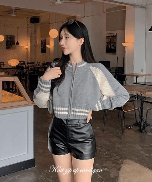 Kami color blocking knitwear cardigan