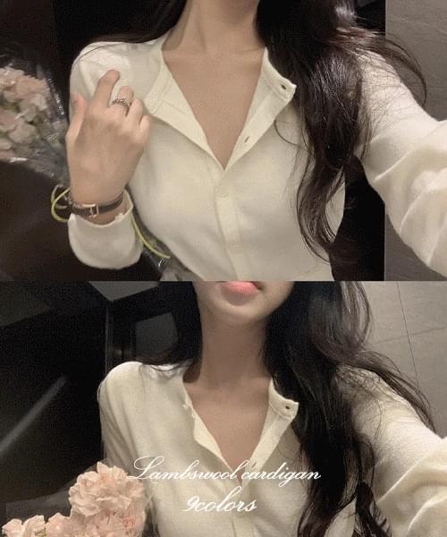 Soft texture☁ Adeline lambswool cardigan (10% pure lambswool, 3% cashmere) 开襟衫