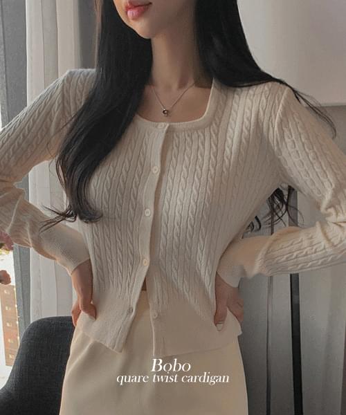 Bobo square twist cardigan