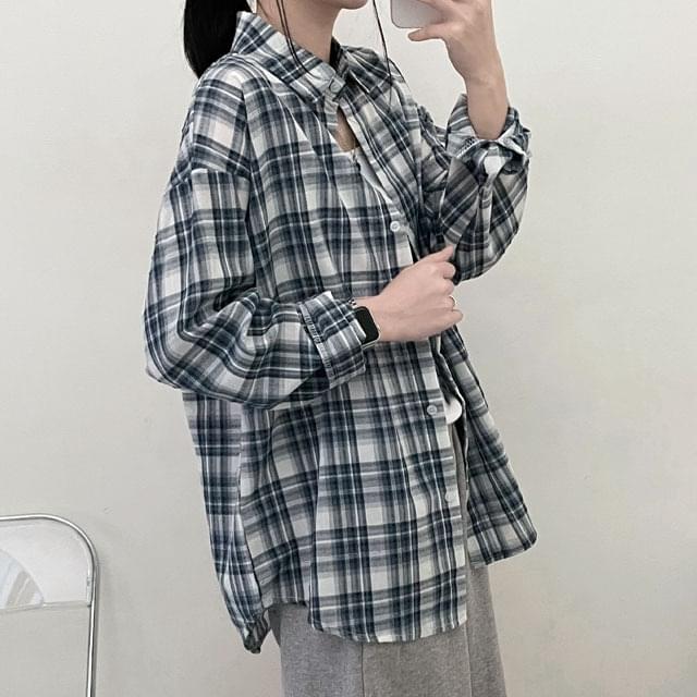 Seasoning Relax Fit Check Shirt Shirt