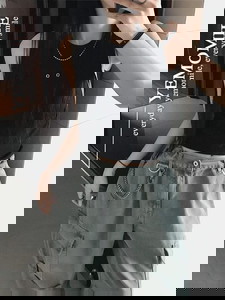 蕾絲鏤空坑條無袖上衣